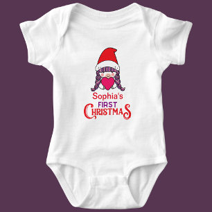 Body Para Bebé Primera Navidad personalizado