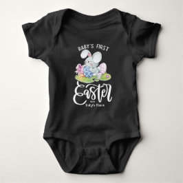 Body Para Bebé Primera Pascua personalizada con conejito lindo