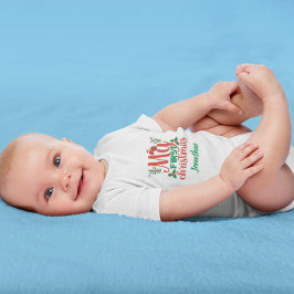 Body Para Bebé Primera Santa Cláusula navideña del personalizado 