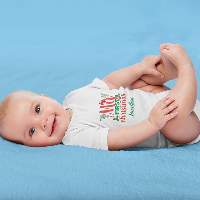 Body Para Bebé Primera Santa Cláusula navideña del personalizado  (Subido por el creador)