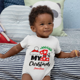 Body Para Bebé Primeras estrellas de Sombrero de Navidad de Perso