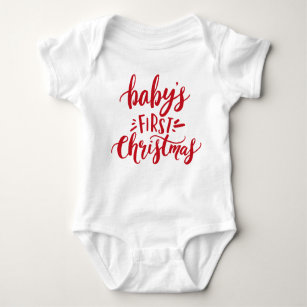Body Para Bebé Primeras letras de la mano del navidad del bebé