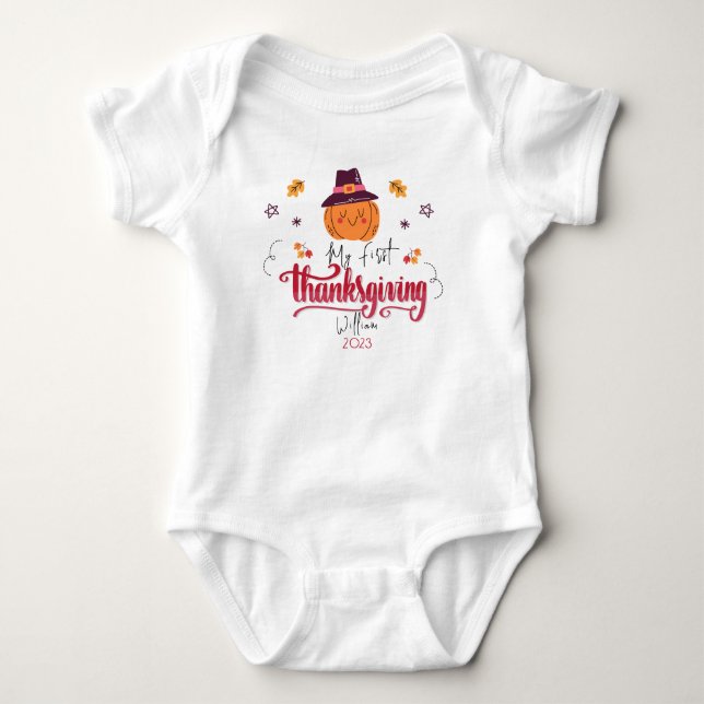 Body Para Bebé Primerísima Calabaza Infantil Personalizada (Anverso)