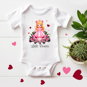 Body Para Bebé Princesa adorable con flores