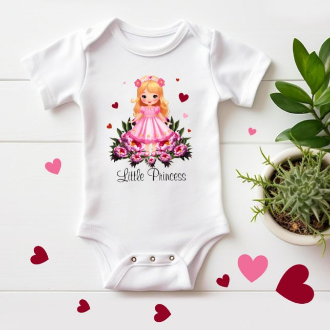 Body Para Bebé Princesa adorable con flores (Subido por el creador)