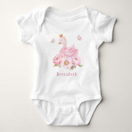 Body Para Bebé Princesa de cisne floral Primer cumpleaños Baby Bo