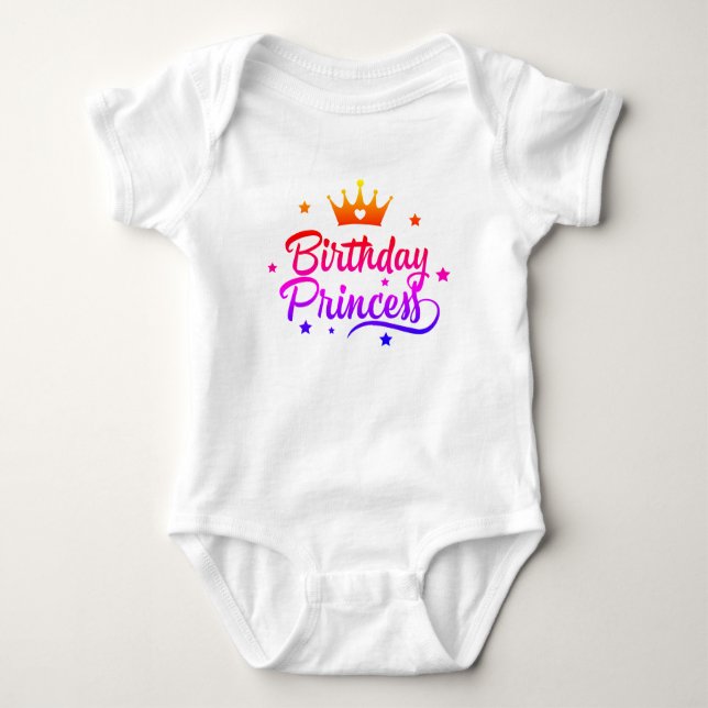 Body Para Bebé Princesa de Cumpleaños (Anverso)