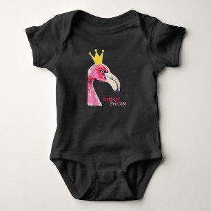 Body Para Bebé Princesa de Cumpleaños Niña Flamenco Lindo Flame