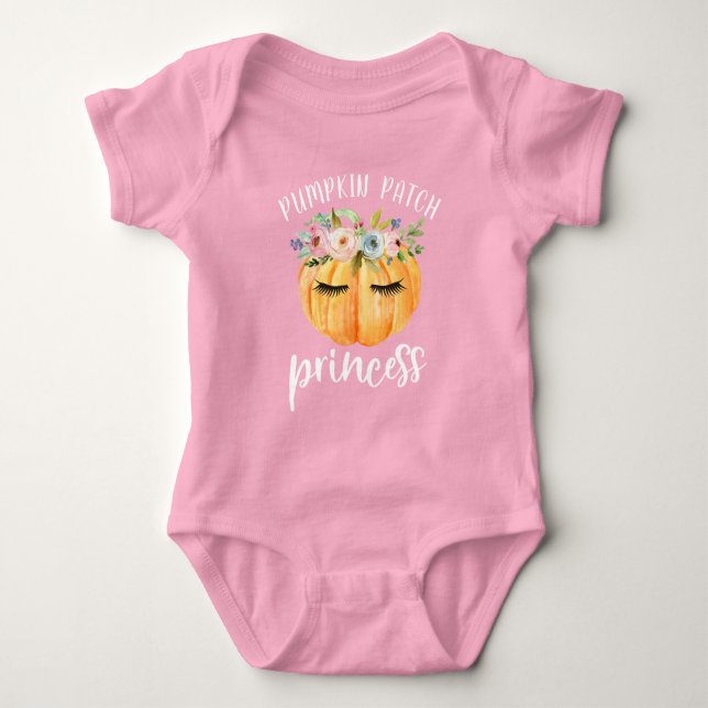 Body Para Bebé Princesa de la parcela de calabazas de Halloween (Anverso)