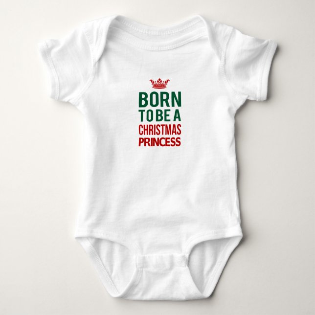 Body Para Bebé Princesa de Navidad Bebé Rastrera (Anverso)