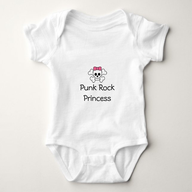 Body Para Bebé Princesa de Rock punk (Anverso)