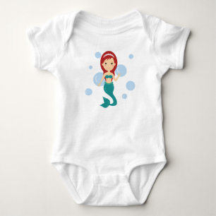 Body Para Bebé princesa de sirena bebé bajo el agua linda persona