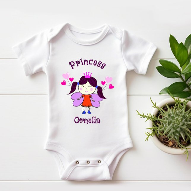 Body Para Bebé Princesa divertida con globos bebé camiseta (Subido por el creador)