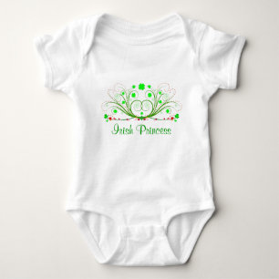 Body Para Bebé Princesa Irlandesa Fancy Shamrock Camiseta Infanti