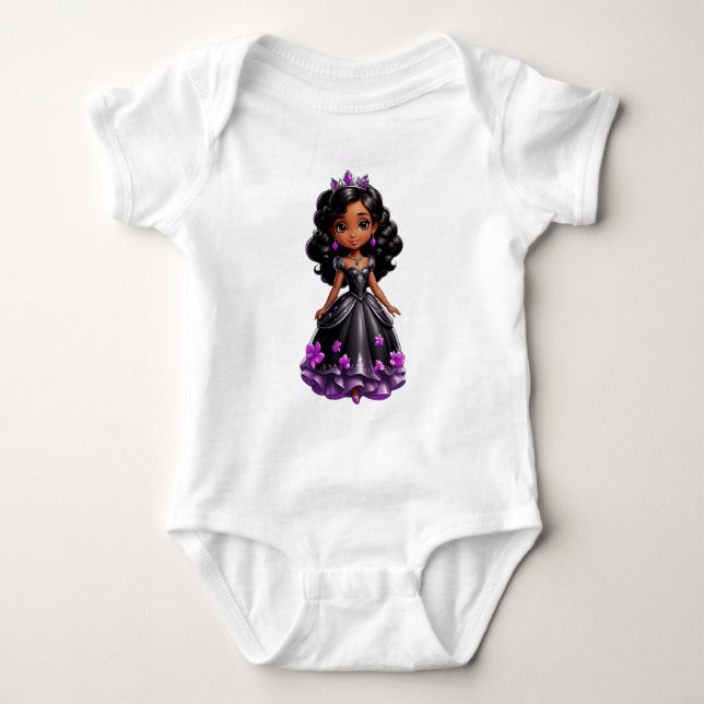 Body Para Bebé Princesa Negra (Anverso)