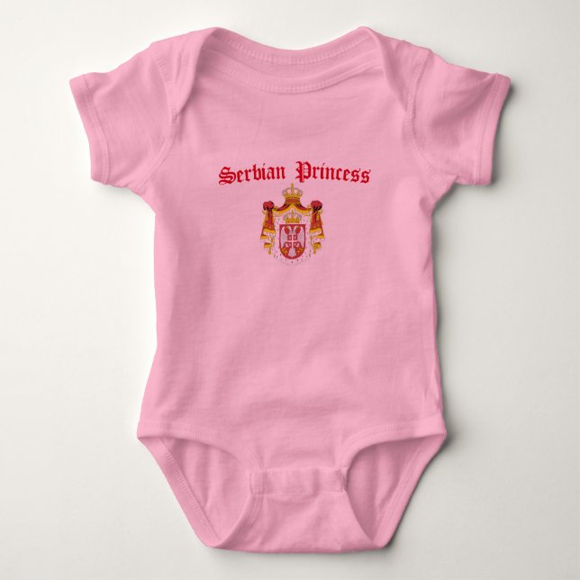Body Para Bebé Princesa serbia (con escudo de armas de Serbia) (Anverso)