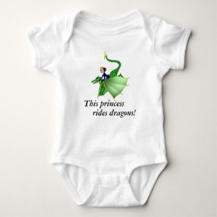 Body Para Bebé Princesa Shirt del dragón, con palabras