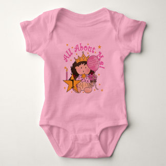 Body Para Bebé Princesa todo sobre mí primera camiseta de cumplea