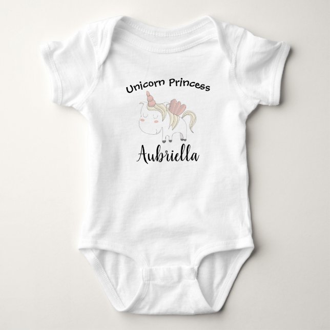 Body Para Bebé Princesa Unicornio (Anverso)