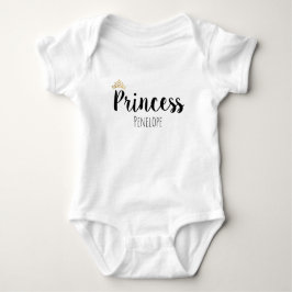 Body Para Bebé Princess Black Script Font Crown