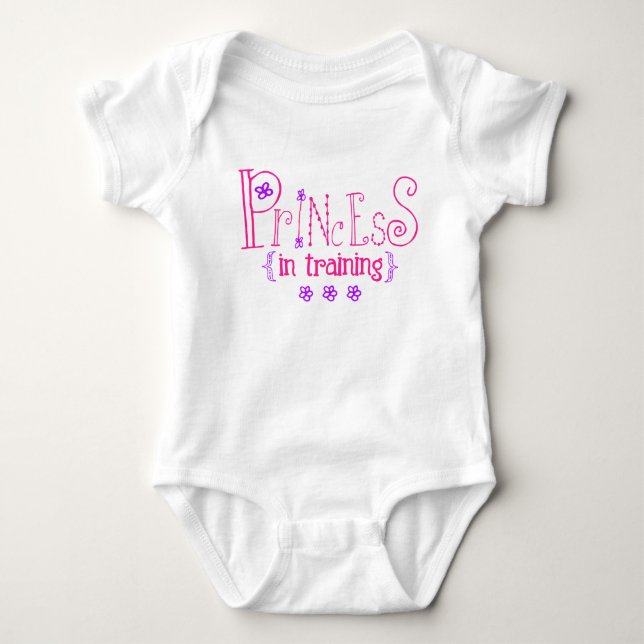 Body Para Bebé Princess In Training Shirt (Anverso)