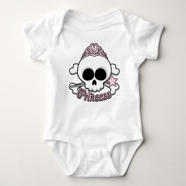 Body Para Bebé Princess Skull (Anverso)