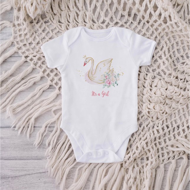 Body Para Bebé Princess Swan It's a chica (Subido por el creador)