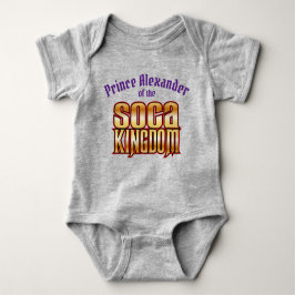 Body Para Bebé Príncipe de la Soca Kingdom con nombre de niño