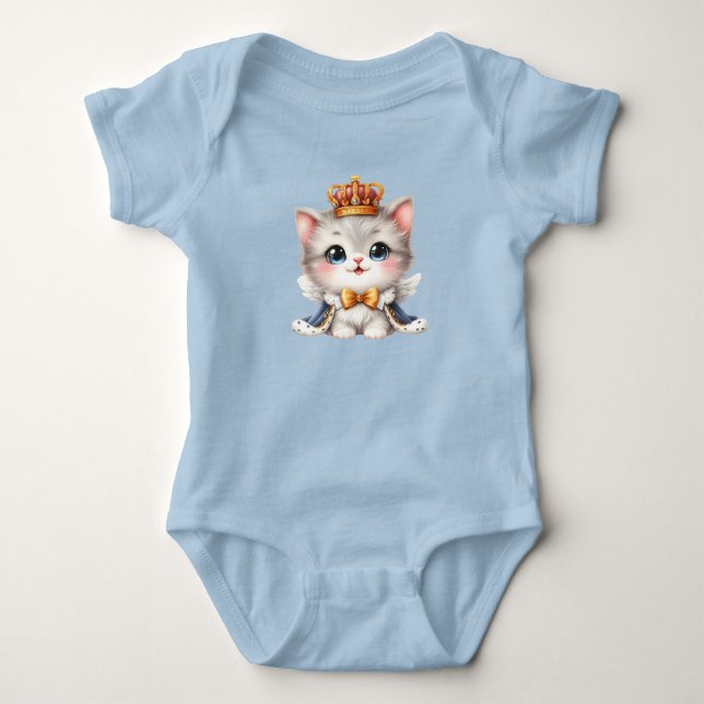 Body Para Bebé Príncipe gatito adorable (Anverso)