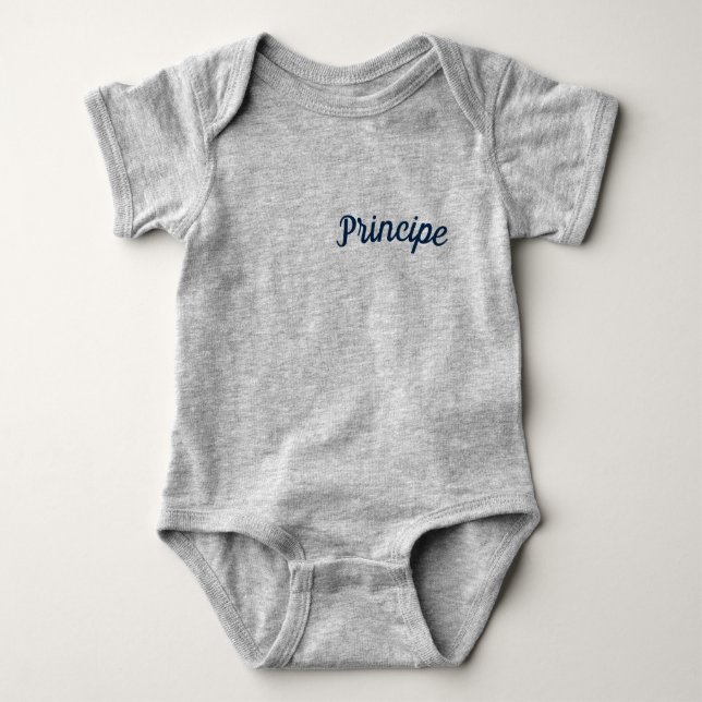 Body Para Bebé Principe / Prince Mammaprada Baby Bodysuit Gray (Anverso)
