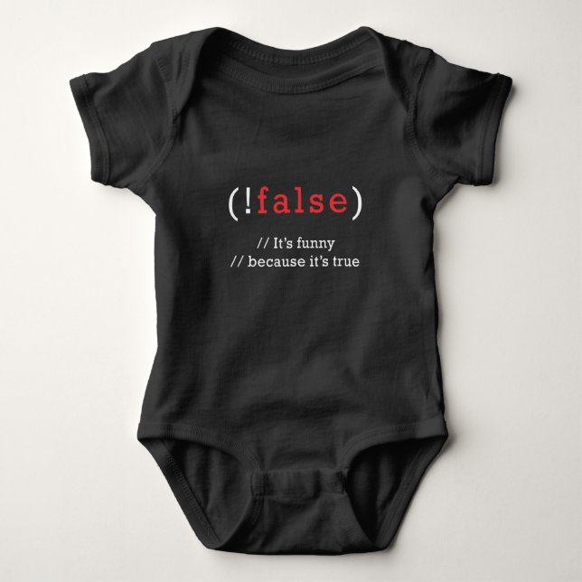 Body Para Bebé Programador !Codificación de programación falsa de (Anverso)