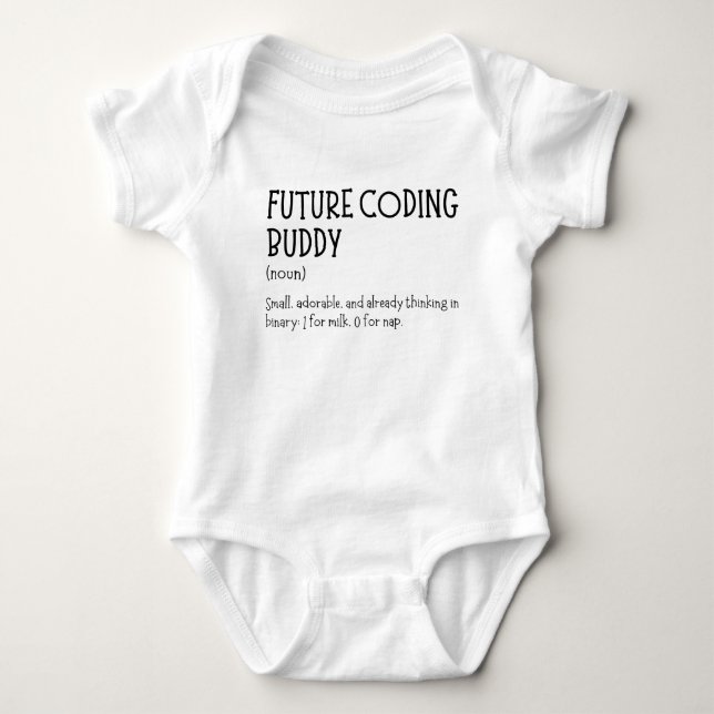 Body Para Bebé Programador Futuro Compañero de Codificación Diver (Anverso)