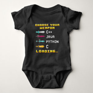 Body Para Bebé Programador Geek Java C Python Computer IT Nerd
