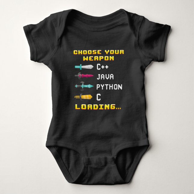 Body Para Bebé Programador Geek Java C Python Computer IT Nerd (Anverso)