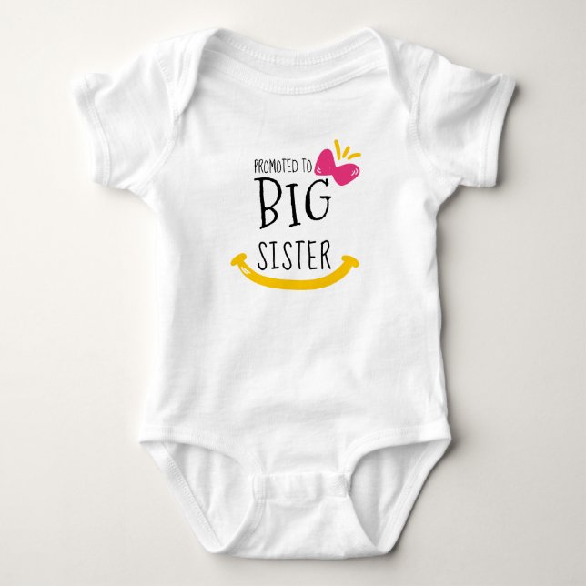 Body Para Bebé Promocionado a la camiseta de la hermana mayor (Anverso)
