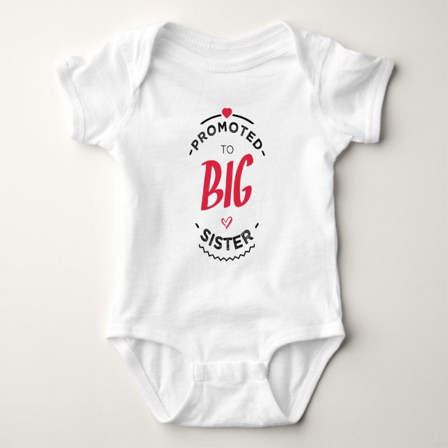 Body Para Bebé Promoted to big sister (Anverso)
