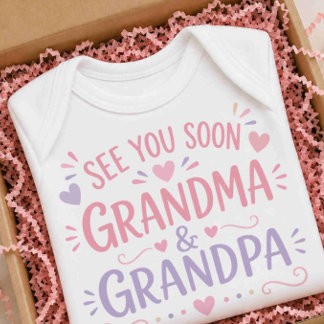 Body Para Bebé Pronto Nos Veremos Abuela Abuelo Bodysuit