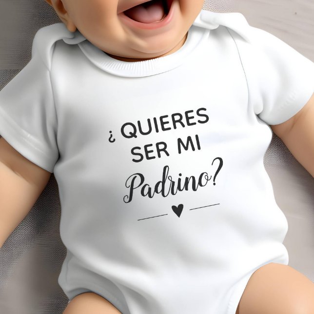Body Para Bebé Propuesta del padrino de Quieres ser mi Padrino (Subido por el creador)