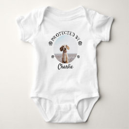 Body Para Bebé Protected By Dog Photo Baby Design