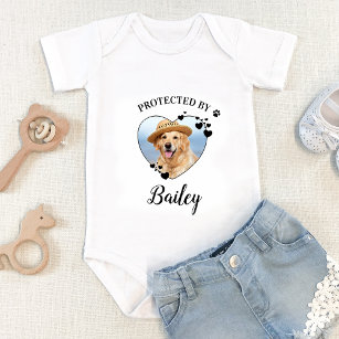 Body Para Bebé Protegido Por La Foto Mascota Personalizada De Seg