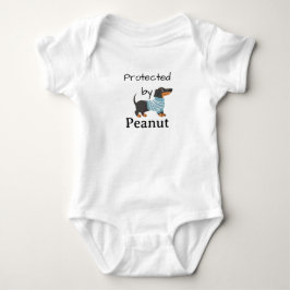 Body Para Bebé Protegido por Peanut (Nombre) Dachshund