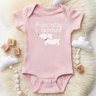 Body Para Bebé Protegido por un traje de bebé de Dachshund
