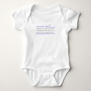Body Para Bebé Proverbios 22:6 Traje para bebés cristianos de una