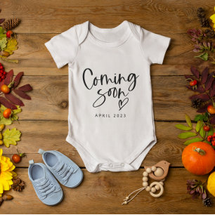 Body Para Bebé Próximamente el Unisex de Invitación de Recién nac