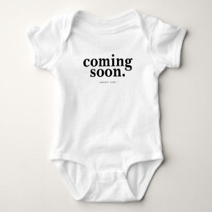 Body Para Bebé Próximamente Invitación de embarazo personalizada