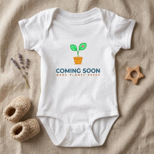 Body Para Bebé Próximamente Planta Verano Recién Nacido Crece, Al