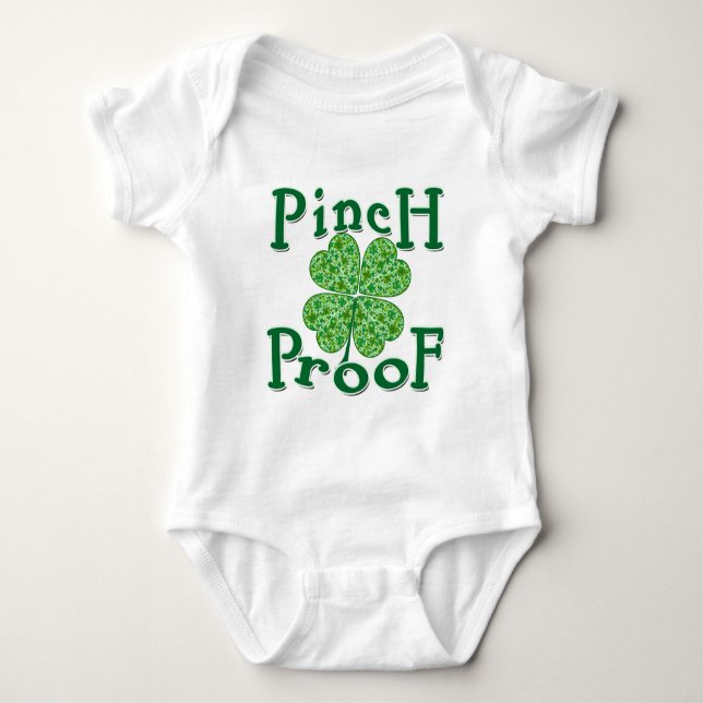 Body Para Bebé PRUEBA DE PINCHE con camiseta irlandesa Shamrock (Anverso)