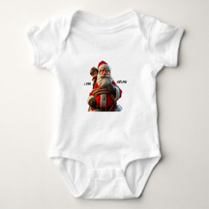Body Para Bebé Puedo explicar, Santa Claus de dibujos animados y 