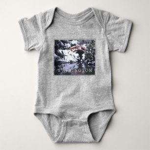 Body Para Bebé Puente lunar y estanque en invierno   Seattle, Was