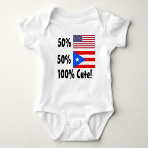 Body Para Bebé Puertorriqueño del americano el 50% del 50% el